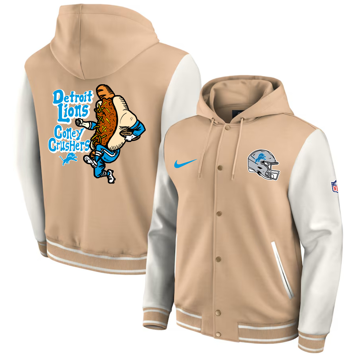Men 2025 NFL Detroit Lions jacket syle 1->nfl jacket->Sports Accessory